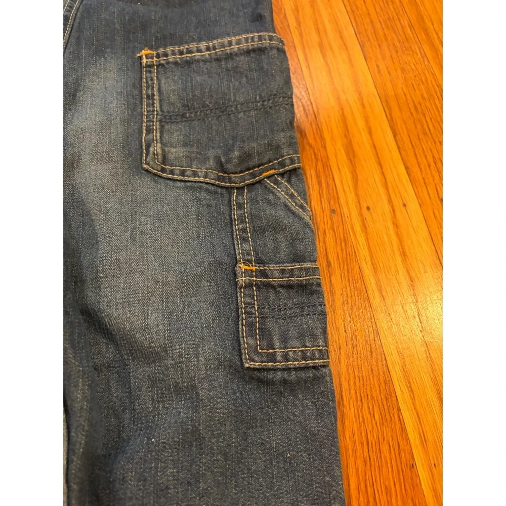 OshKosh Bgosh Toddler Boys Denim Vestbak Carpenter Overalls Blue 18 Months